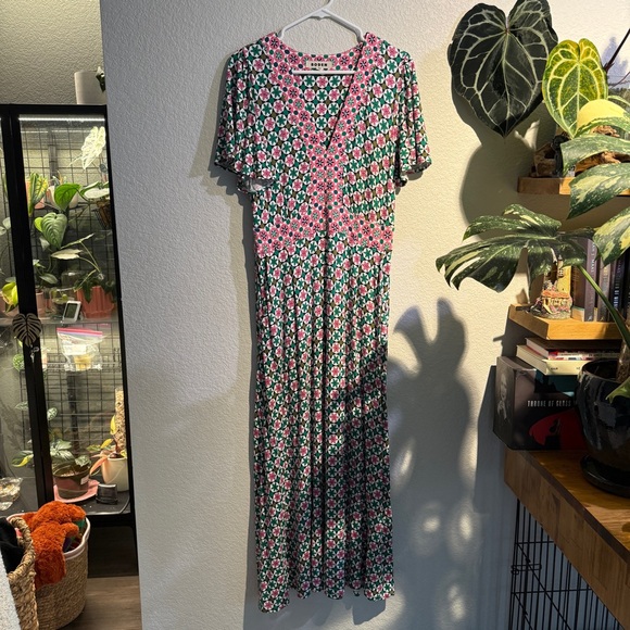Boden Flutter Maxi dress floral mosaic - Picture 3 of 8